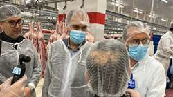 بازدید سرزده بازرس کل امور جهاد کشاورزی و مشاور رئیس سازمان بازرسی از مجتمع صنایع غذایی جنوب تهران/ روند تولید و بسته بندی انواع گوشت و فرآورده‌های پروتئینی بررسی شد/ پیگیری تخصیص ارز برای واردات گوشت 