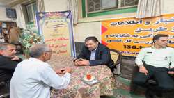 برگزاری میز خدمت بازرسی کل استان یزد در مسجد صاحب الزمان(عج) محله رحمت آباد یزد