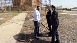 بازدید بازرس کل استان گلستان از پروژه تعمیر و مرمت برج قابوس گنبدکاووس