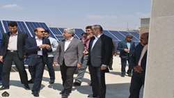 افتتاح نیروگاه خورشیدی ۲۵ کیلووات در بازرسی کل استان سمنان